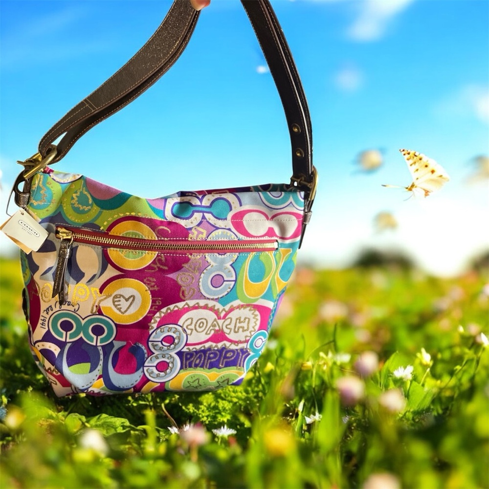 Coach Poppy Pop C Graffiti Shoulder Bag - Picture 3 of 12